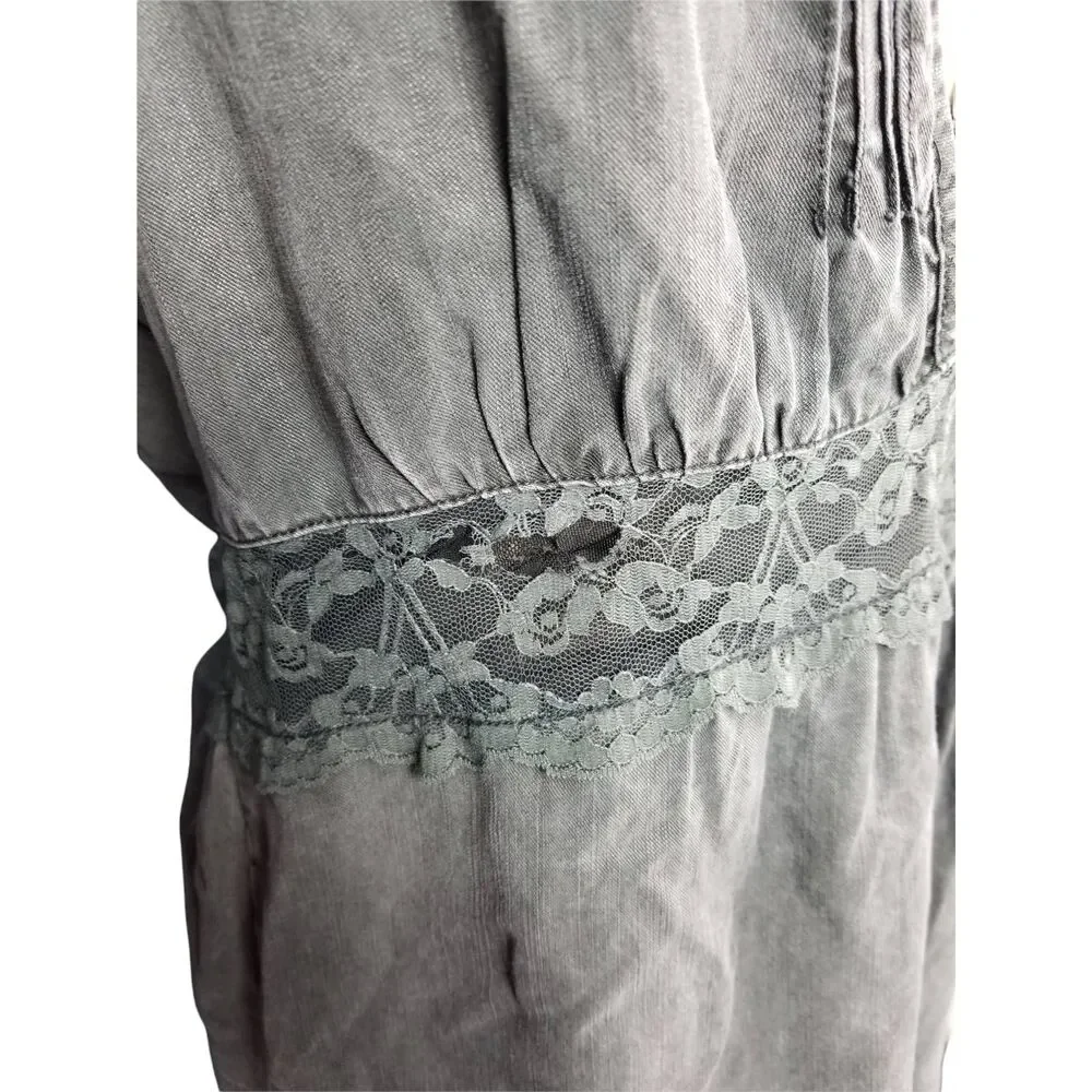 Free People Distressed Gray Dress Size Small